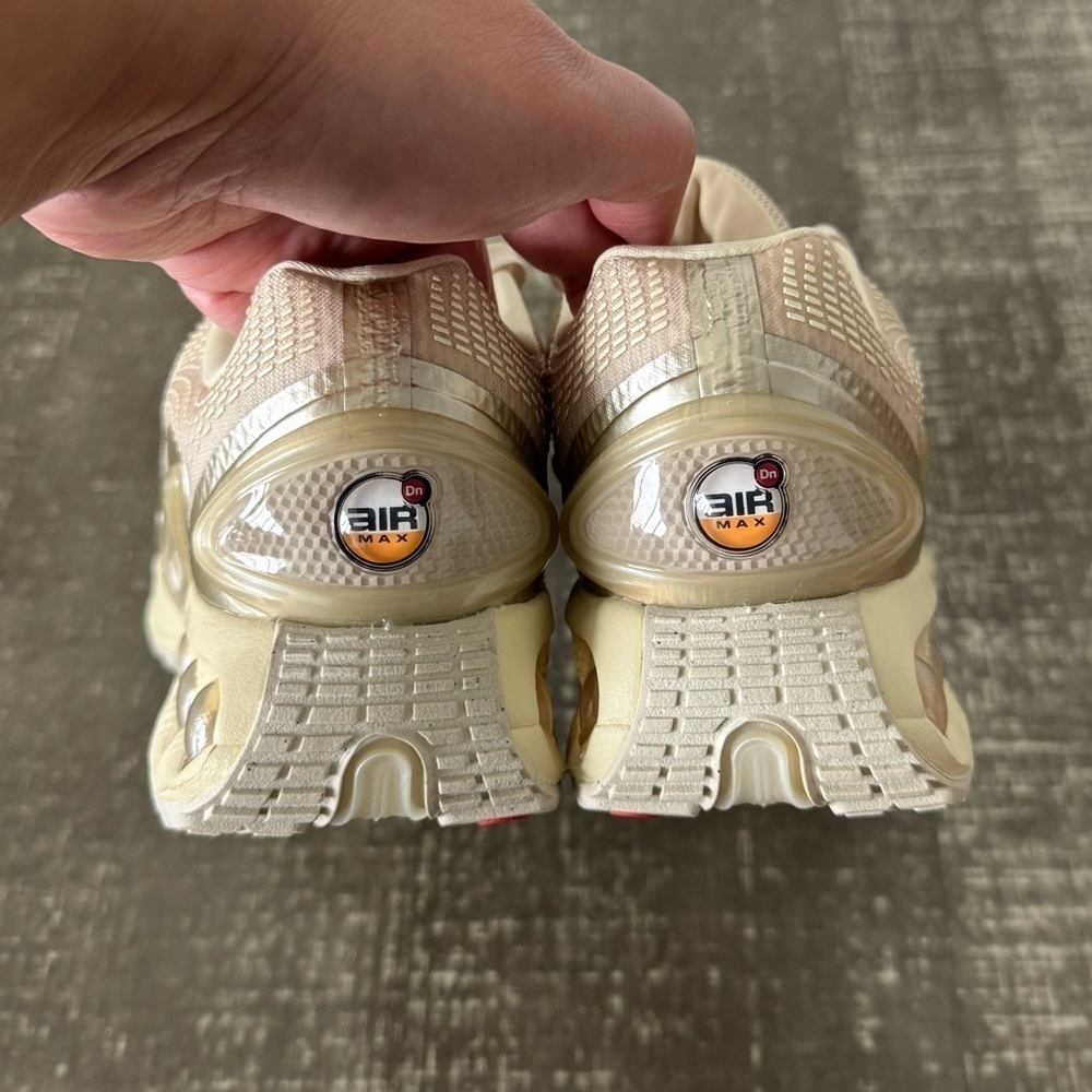 NIKE Women’s Air Max DN Light Khaki and Gold Sneaker - Picture 6 of 12